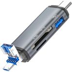Coverzone Usb Otg Kart Okuyucu Type-C ve Lightning Uçlu PC Bilgisayar ve Notebook Uyumlu Mikro SD Kart Okuyucu ADS-307 (3in1)