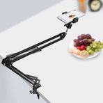 Coverzone Üstten Çekim Masa Telefon Tutucu | Katlanabilir ve 360° Döner Ayarlanabilir Stand, Video Çekimi ve Canlı Yayın için Kelepçeli Tripod Braketi, Tüm Akıllı Telefonlarla Uyumlu | CZ34