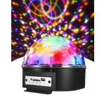 Coverzone Uzaktan Kumandalı Disko Topu Bluetooth Bağlantılı ve USB Girişli İç Mekan Kullanıma Uygun Parti Doğum Günleri ve Özel Günler için Renkli Aydınlatma KH1090