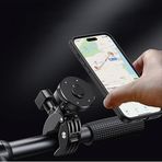 Coverzone Vespa, Arora Cappuccino, Lambretta, Peugeot Modelleri ile Uyumlu Magsafe ile Uyumlu Telefon Tutucu – Ayna Demirine ve Gidona Takılabilir, 360° Döner, Evrensel Bisiklet Scooter | QL10