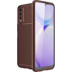Coverzone Vivo Y20 Kılıf Karbon Delüx Tpu Silikon Kahverengi