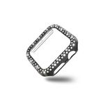 Coverzone Watch 7 45mm Ile Uyumlu Sert Çerçeve Diamond Kapak Watch 7 45mm Koruyucu Kılıf Siyah