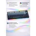 Coverzone White Switch 75% Mekanik Klavye RGB Dual Mode Bluetooth Kablolu Windows Mac | K81