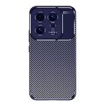 Coverzone Xiaomi 13 ile Uyumlu Silikon Kılıf TPU Negro Silikon Ultra Slim Fit Kılıf Xiaomi Mi 13 İle Uyumlu Karbon Delux Kılıf Lacivert