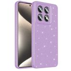 Coverzone Xiaomi 14T ile uyumlu Z-Jelly Kılıf Kamera Korumalı Simli Işıltılı Renkli Parlak Silikon Kapak - Lila