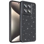 Coverzone Xiaomi 14T Pro ile uyumlu Z-Jelly Kılıf Kamera Korumalı Simli Işıltılı Renkli Parlak Silikon Kapak - Siyah