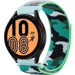CoverZone Xiaomi Amazfit Pace Açık Yeşil İle Uyumlu Kamuflaj Desenli Hasır Örgü İşlemeli Kordon