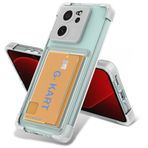 Coverzone Xiaomi Mi 13T Pro ile uyumlu Kılıf Ultra Kalınlaştırılmış Airbag Köşeleri Tasarımlı Kartlık Bölümlü Şeffaf G-Kart Kapak