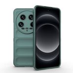 Coverzone Xiaomi Mi 14 Ultra İle Uyumlu Kılıf TPU Oyuklu Arka Yüzey Z-Etnik Esnek Silikon Kapak Mi 13 Ultra için O-tto Prime Silikon Kılıf Koyu Yeşil