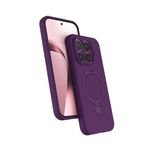 Coverzone Xiaomi Mi 17T ile uyumlu Kılıf MagSafe ile uyumlu Z-Samara Kapak Wireless Şarj Özellikli Stand Olabilen Mi 17T kilif Derin Mor