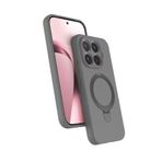 Coverzone Xiaomi Mi 17T ile uyumlu Kılıf MagSafe ile uyumlu Z-Samara Kapak Wireless Şarj Özellikli Stand Olabilen Mi 17T kilif Titanyum Gri