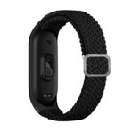 CoverZone Xiaomi Mi Band 6 Mixed Siyah Hasır Örme Kordon Kayış
