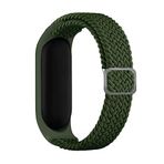 CoverZone Xiaomi Mi Band 6 Uyumlu Mixed Hasır Örme Yeşil Kayış Kordon