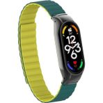 Coverzone Xiaomi Mi Band 7 Ile Uyumlu Haller Kordon Mıknatıslı Şık Tasarım Kordon Koyu Yeşil