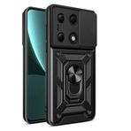 Coverzone Xiaomi Poco M6 Pro 4G İle Uyumlu PhoenixShield Kamera Korumalı Kapak Tam Koruma Manyetik Vega Kapak Siyah