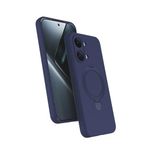 Coverzone Xiaomi Poco X8 Pro Max ile uyumlu Kılıf MagSafe ile uyumlu Z-Samara Kapak Wireless Şarj Özellikli Stand Olabilen Poco X8 Pro Max kilif Lacivert