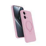 Coverzone Xiaomi Poco X8 Pro Max ile uyumlu Kılıf MagSafe ile uyumlu Z-Samara Kapak Wireless Şarj Özellikli Stand Olabilen Poco X8 Pro Max kilif Pembe