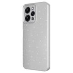 Coverzone Xiaomi Redmi 12 ile uyumlu Z-Jelly Kılıf Kamera Korumalı Simli Işılıtılı Renkli Parlak Silikon Kapak-Silver