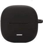 Coverzone Xiaomi Redmi Buds 6 Lite ile uyumlu Kılıf Kancalı Kılıf Tam Koruma Kancalı Kılıf Toz ve Kirden Koruyan Silikon Redmi Buds 6S ile uyumlu kılıf Siyah