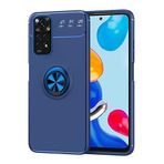 Coverzone Xiaomi Redmi Note 11 İle Uyumlu Kılıf Ravel Yüzük Tutma Aparatı Takılı Stand Olabilen Silikon Mavi