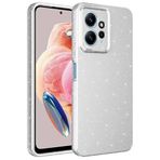 Coverzone Xiaomi Redmi Note 12 4G ile uyumlu Z-Jelly Kılıf Kamera Korumalı Simli Işılıtılı Renkli Parlak Silikon Kapak-Silver