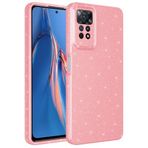 Coverzone Xiaomi Redmi Note 12 Pro 4G ile uyumlu Z-Jelly Kılıf Kamera Korumalı Simli Işılıtılı Renkli Parlak Silikon Kapak-Açık Pembe