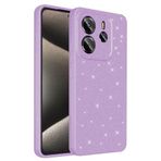 Coverzone Xiaomi Redmi Note 14 5G ile uyumlu Z-Jelly Kılıf Kamera Korumalı Simli Işıltılı Renkli Parlak Silikon Kapak - Lila