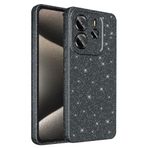 Coverzone Xiaomi Redmi Note 14 5G ile uyumlu Z-Jelly Kılıf Kamera Korumalı Simli Işıltılı Renkli Parlak Silikon Kapak - Siyah