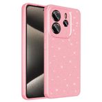 Coverzone Xiaomi Redmi Note 14 ile uyumlu Z-Jelly Kılıf Kamera Korumalı Simli Işıltılı Renkli Parlak Silikon Kapak - Açık Pembe
