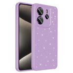 Coverzone Xiaomi Redmi Note 14 ile uyumlu Z-Jelly Kılıf Kamera Korumalı Simli Işıltılı Renkli Parlak Silikon Kapak - Lila