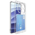 Coverzone Xiaomi Redmi Note 14 Pro Plus ile Uyumlu Kartlıklı Şeffaf Kamera Koruma Yükseltisi Z-Serta Silikon Anti-Şok Özellikli Köşeleri Airbag Şeffaf Telefon Kılıfı