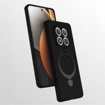 Coverzone Xiaomi Redmi Note 15 4G ile uyumlu Kılıf MagSafe ile uyumlu Z-Samara Kapak Wireless Şarj Özellikli Stand Olabilen Xiaomi Redmi Note 15 4G kilif