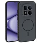 Coverzone Xiaomi Redmi Note 15 Pro 4G İle Uyumlu Kamera Lens Korumalı Kılıf Magsafe Uyumlu Kablosuz Şarj Özellikli Tea Silikon Telefon Kılıfı Siyah
