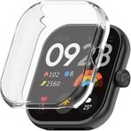 Coverzone Xiaomi Redmi Watch 5 ile uyumlu Kılıf Ekranı Tam Kapatan Silikon Yapılı Ekran Koruma Redmi Watch 5 ile uyumlu Ekran Koruyucu (Şeffaf)
