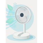 Coverzone Yüksekliği Ayarlanabilir 31cm - 37 cm Taşınabilir Masaüstü Mini USB Fan Şarj Edilebilir Telefon Tutuculu 3 Kademeli Vantilatör Soğutucu Mini Fan (FS-21 - Beyaz)