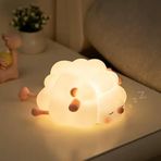 Coverzone Yumuşak Silikon Koyun Mini Gece Lambası Dekoratif Işık Derecesi Ayarlanabilir Yatak Odası Lambası Sleeping Sheep Kitap Okuma Lambası Çocuk Odası (Uykucu Koyun - K1156)