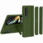 CoverZone Z Fold 7 ile Uyumlu Çok Fonksiyonlu Sert Plastik Telefon Kılıfı, İster Standlı İster Kalemlik Bölmeli Stand Olarak Kullanılabilen,Katlanabilir Destek Ayaklı,Günlük Kullanıma Uygun (Yeşi)