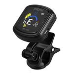 Coviya AT-105 Şarj Edilebilir clip-Tuner Renk Ekran Dahili Pil Kromatik Gitar Bas Ukulele Keman için