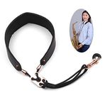 Coviya Ayarlanabilir Saksafon Boyun Askısı Deri Tenor için Sax Kayış Metal Kanca/Soprano/Alto Saksafon Klarnet