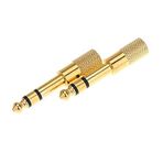 Coviya Çift Ses Jakı Adaptörü Dönüştürücü Stereo Priz Elektro Gitarlar için Mikrofon Kulaklık 6.35mm Erkek 3.5mm Kadın
