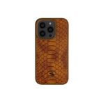Covpor Kılıf Pu Deri Timsah Tasarım Business Knight Kapak Kahverengi Iphone 13 Pro ile uyumlu