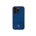 Covpor Kılıf Pu Deri Timsah Tasarım Business Knight Kapak Lacivert Iphone 13 Pro ile uyumlu