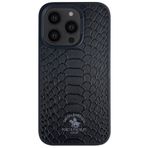 Covpor Kılıf Pu Deri Timsah Tasarım Business Knight Kapak Siyah Iphone 14 Pro ile uyumlu