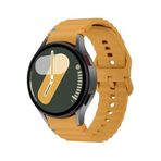 Covpor Wave Soft Silikon Kordon Spor Hardal Sarı Samsung Galaxy Watch 7 6 5 4 FE 40 44 mm Classic 42 43 46 47 mm ile uyumlu