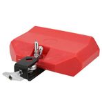 Cowbell, İnek Çanı Gürültücü ABS Güzel Görünüm Çevre Dostu Şeffaf Ses Kırmızı İnek Çanları Davul Seti için Perküsyon Düğün için (Kırmızı ahşap balık)