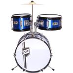 Cox Jbj1043 Junior Çocuk Davul Seti (Mavi) | 3 Parça Set Tabure Ve Baget Dahil