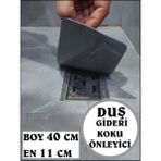 Cozley Kötü Koku Önleyici Uzun Duş Gideri Silikon Mat Duş Gideri Kapağı Tıpası Böcek Önleyici GRİ 40 cm X 11 cm - Gri