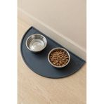 Cozley Silikon Mama Matı Havuzlu Yıkanabilir Kaymaz Silinebilir Evcil Hayvan Beslenme Matı Kedi Köpek Paspası Kedi Köpek Mama Matı Su Geçirmez Katlanabilir Su Kabı Mama Kabı Matı (Antrasit, 50 X 25 CM)
