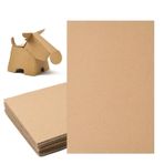 Cozlly El işi için oluklu mukavva, 10 adet 3 mm kalınlığında karton, karton plaka, A4 (210 x 300 mm) oluklu mukavva, nakliye, sanat, el işi ve ambalaj için (kahverengi)