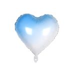 CozofLuv 25 adet 45 cm mavi kalp şeklinde balon folyo balon kalp şeklinde helyum balonlar kalp şeklinde balon doğum günü sevgililer günü düğün nişan için